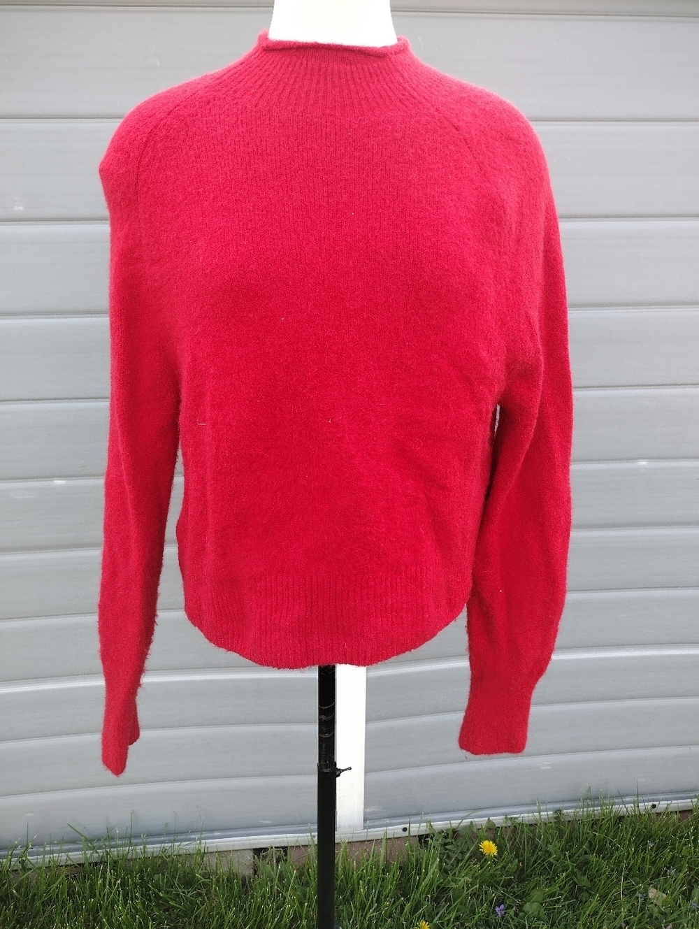 J. CREW Rollneck sweater Supersoft yarn Classic Cardinal Red CB945 Alpaca Wool S